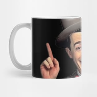 pee wee herman with big hat and suit Mug